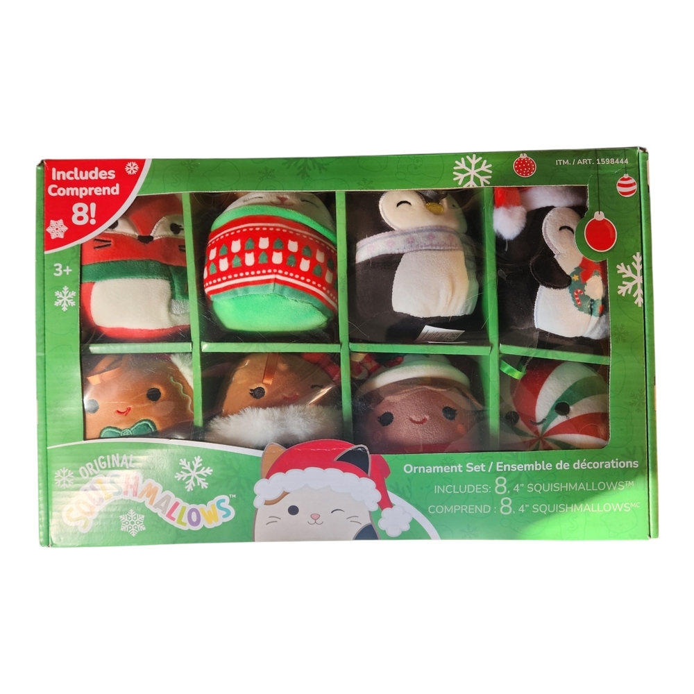 Original Squishmallows Holiday Ornament Set - 8 Pack